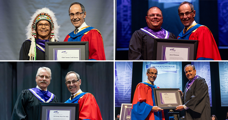 Honorary degree recipients earn their distinction at Sask Polytech convocations;